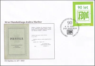 90. OBLETNICA USTANOVITVE FILATELISTIČNEGA KLUBA MARIBOR